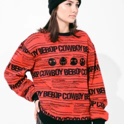 Cowboy Bebop Magenta Crew Neck Sweatshirt -Atsuko Sale Store AtsukoNYCCFleece 4x5 58