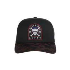 One Piece Red Tonal Camo Hat