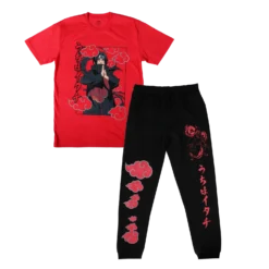 NARUTO Itachi Uchiha Black And Red Lounge Set