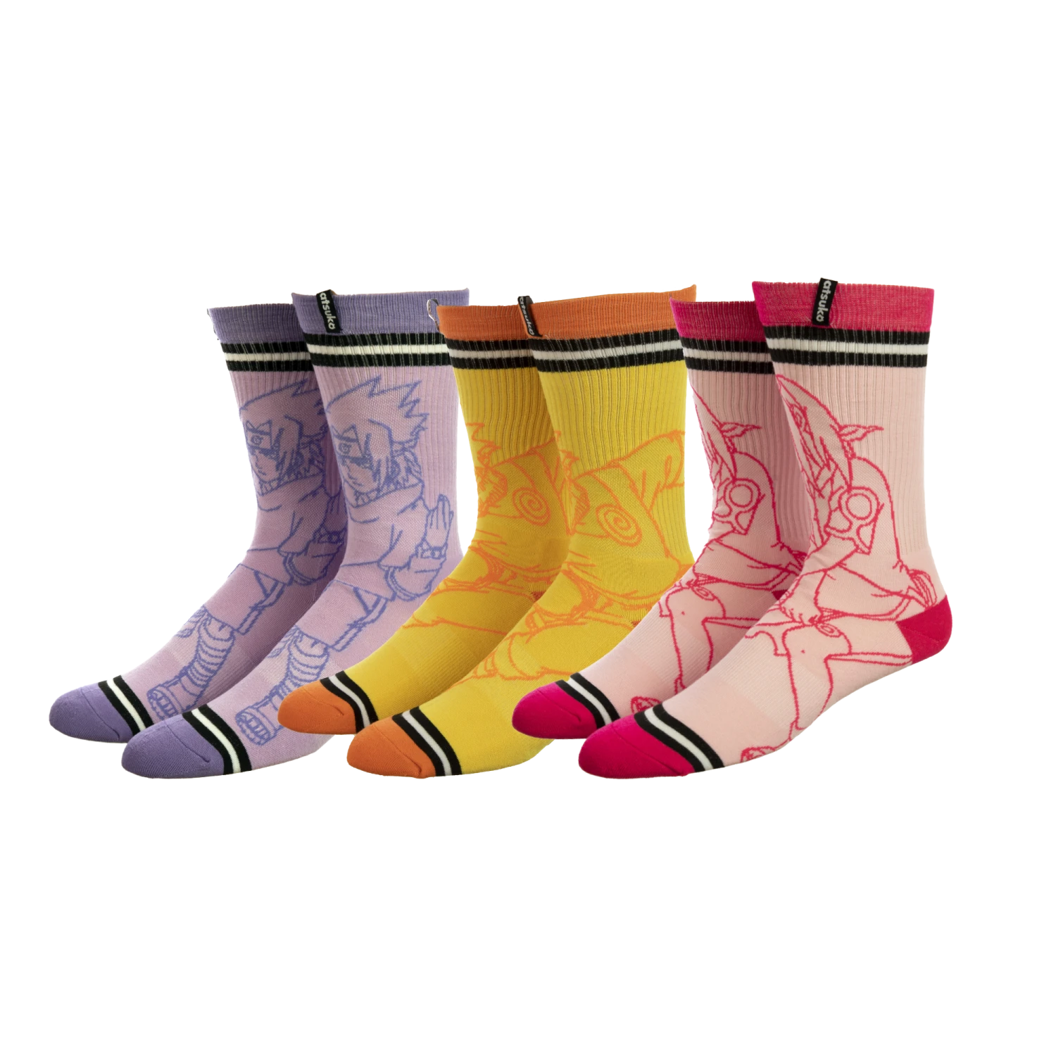 NARUTO Team Seven Sock Set 3 NARUTO Team Seven Sock Set
