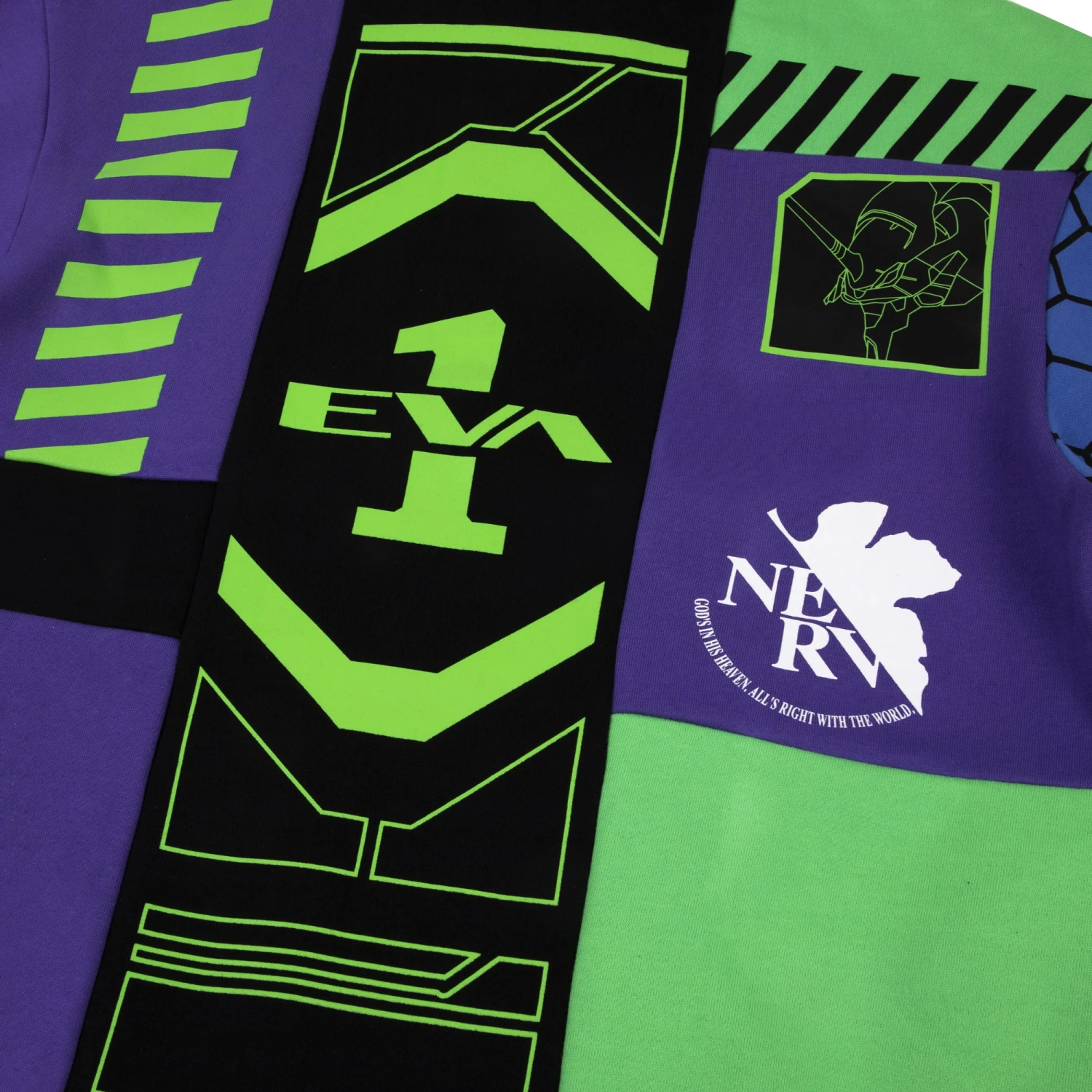 Eva Unit-01 Panel Hoodie 6 Eva Unit-01 Panel Hoodie - Image 4