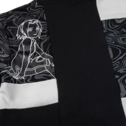Patchwork Naruto Black Hoodie -Atsuko Sale Store HDA29RDNAR 3