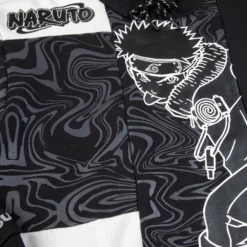 Patchwork Naruto Black Hoodie -Atsuko Sale Store HDA29RDNAR 4