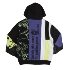 Shinji And Eva Unit-01 Patchwork Hoodie -Atsuko Sale Store HDA2JT0NGE 2