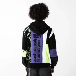 Shinji And Eva Unit-01 Patchwork Hoodie -Atsuko Sale Store HDA2JT0NGE ecomm 4