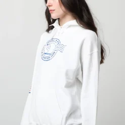 Lets Travel! Doraemon Postcard White Hoodie -Atsuko Sale Store HDM1981DMN ecomm 3