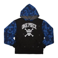 One Piece Straw Hat Crew Blue Camo Hoodie -Atsuko Sale Store HDM666LONP 001