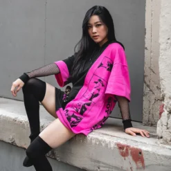 Bebop Crew Colorblock Short Sleeve Hoodie -Atsuko Sale Store IMG 0744 1