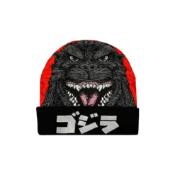 Face And Kanji Title Big Print Beanie