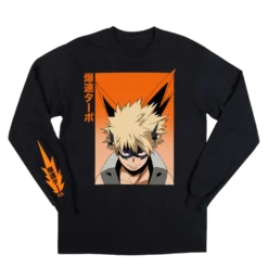 My Hero Academia Katsuki Bakugo “Blast Rush Turbo” Black Long Sleeve
