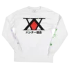 Hunter Association White Long Sleeve Tee -Atsuko Sale Store LS874VHXH 1copy