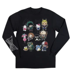 My Hero X Hello Kitty & Friends Group Black Long Sleeve