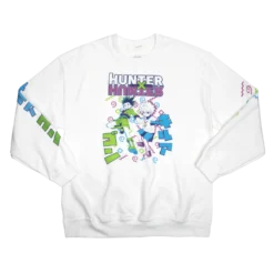 Retro Gon And Killua Party White Crew Neck