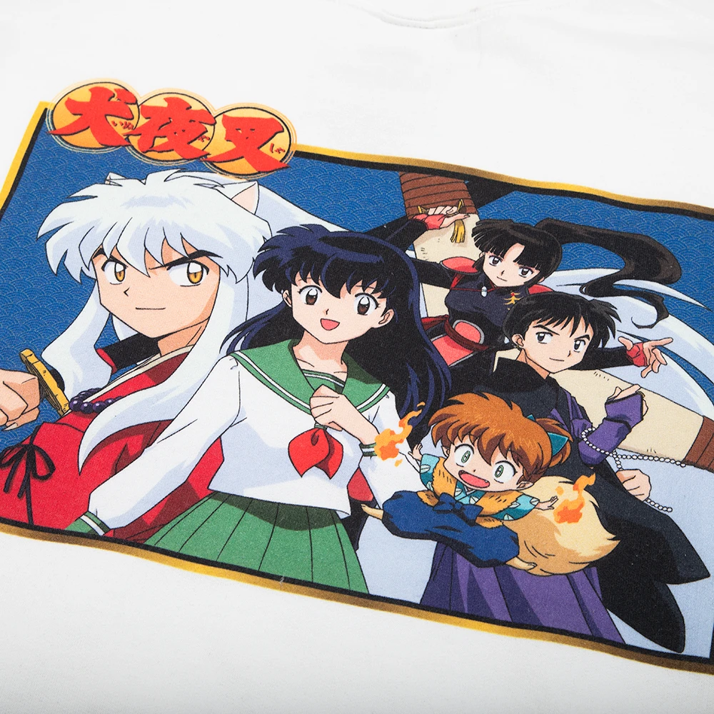 Team Inuyasha White Crew Neck Sweatshirt 6 Team Inuyasha White Crew Neck Sweatshirt - Image 4