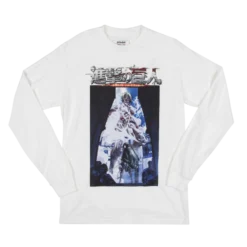 Mikasa And Female Titan White Long Sleeve