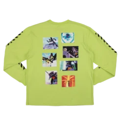 Eva Unit-01 Collage Lime Green Crew Neck Sweatshirt -Atsuko Sale Store LSA2JT5NGE 2