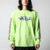 Eva Unit-01 Collage Lime Green Crew Neck Sweatshirt -Atsuko Sale Store LSA2JT5NGE ecomm