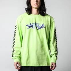 Eva Unit-01 Collage Lime Green Crew Neck Sweatshirt