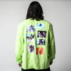 Eva Unit-01 Collage Lime Green Crew Neck Sweatshirt -Atsuko Sale Store LSA2JT5NGE ecomm 3