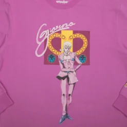 Golden Wind Giorno Floral Pink Long Sleeve 23 Golden Wind Giorno Floral Pink Long Sleeve -Atsuko Sale Store LSA51NXJOJ 002