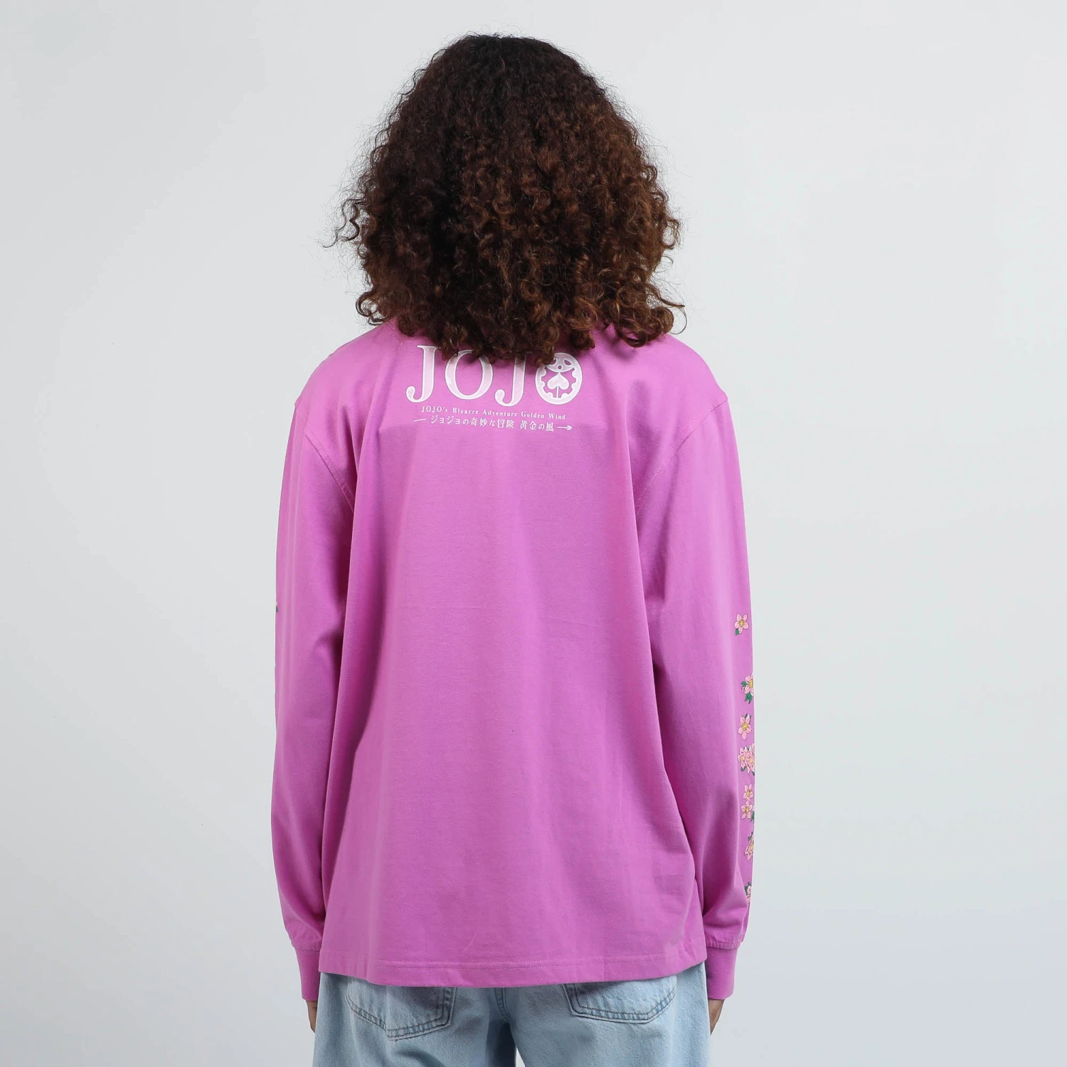 Golden Wind Giorno Floral Pink Long Sleeve 4 Golden Wind Giorno Floral Pink Long Sleeve - Image 2