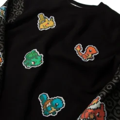 POKEMON Starter Evolution Crew Neck Black Sweatshirt -Atsuko Sale Store LSA56KEPOK 02