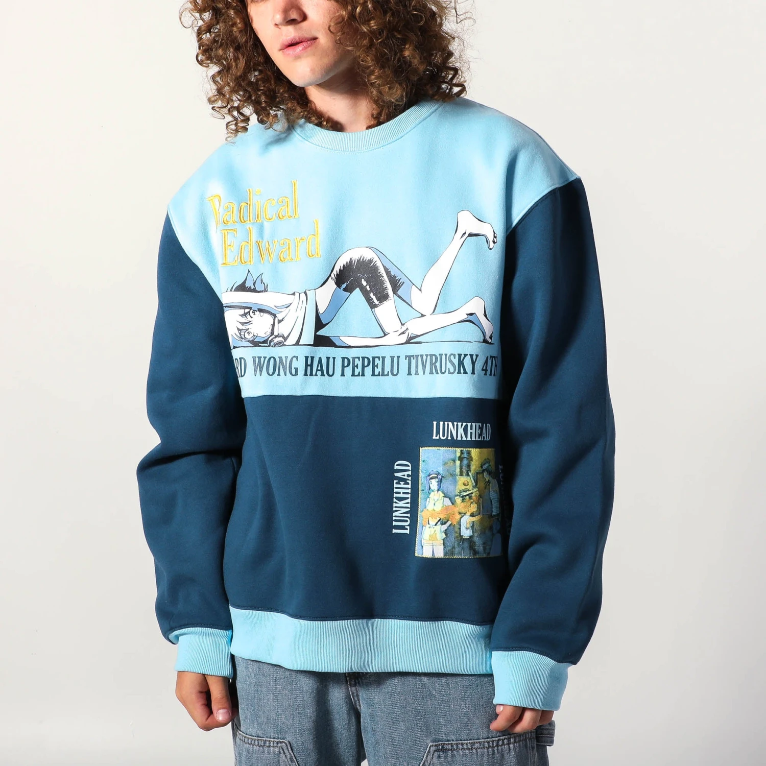Radical Edward & Ein Patchwork Panel Crew Neck Sweatshirt 5 Radical Edward & Ein Patchwork Panel Crew Neck Sweatshirt - Image 3