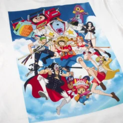 One Piece Film: Red Group White Long Sleeve Tee -Atsuko Sale Store LSA5CJ7OPR 4