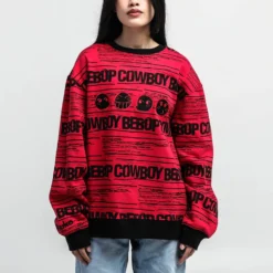 Cowboy Bebop Magenta Crew Neck Sweatshirt -Atsuko Sale Store LSA5V4VCBP ecomm LUNASMALL