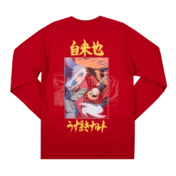 Jiraiya And Naruto Red Long Sleeve