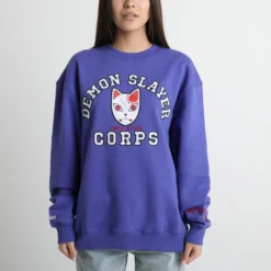 Demon Slayer Corps Blue Crew Neck Sweatshirt