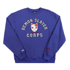 Demon Slayer Corps Blue Crew Neck Sweatshirt -Atsuko Sale Store LSM1U4TDMS 1