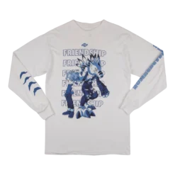 Weregarurumon And Matt Friendship White Longsleeve