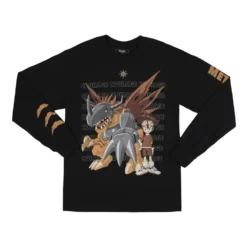 Metalgreymon And Tai Courage Black Long Sleeve