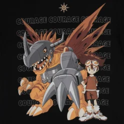 Metalgreymon And Tai Courage Black Long Sleeve -Atsuko Sale Store LSM2B7UDIG 002