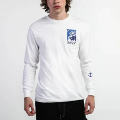 True Blue RX-78-2 White Long Sleeve -Atsuko Sale Store LSM625TGUN ecomm CHRISTIANMEDIUM