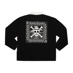 One Piece Straw Hat Crew Black Rugby Shirt -Atsuko Sale Store LSM67C0ONP 003