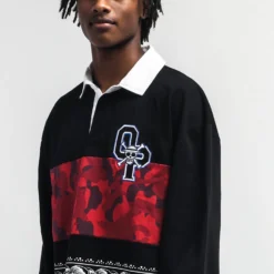 One Piece Straw Hat Crew Black Rugby Shirt -Atsuko Sale Store LSM67C0ONP ecomm ANTHONYLARGE 2