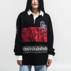 One Piece Straw Hat Crew Black Rugby Shirt -Atsuko Sale Store LSM67C0ONP ecomm LUNASMALL 5