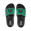 Hunter Association Logo Green Velcro Slides -Atsuko Sale Store MSM5DTJHXH 1