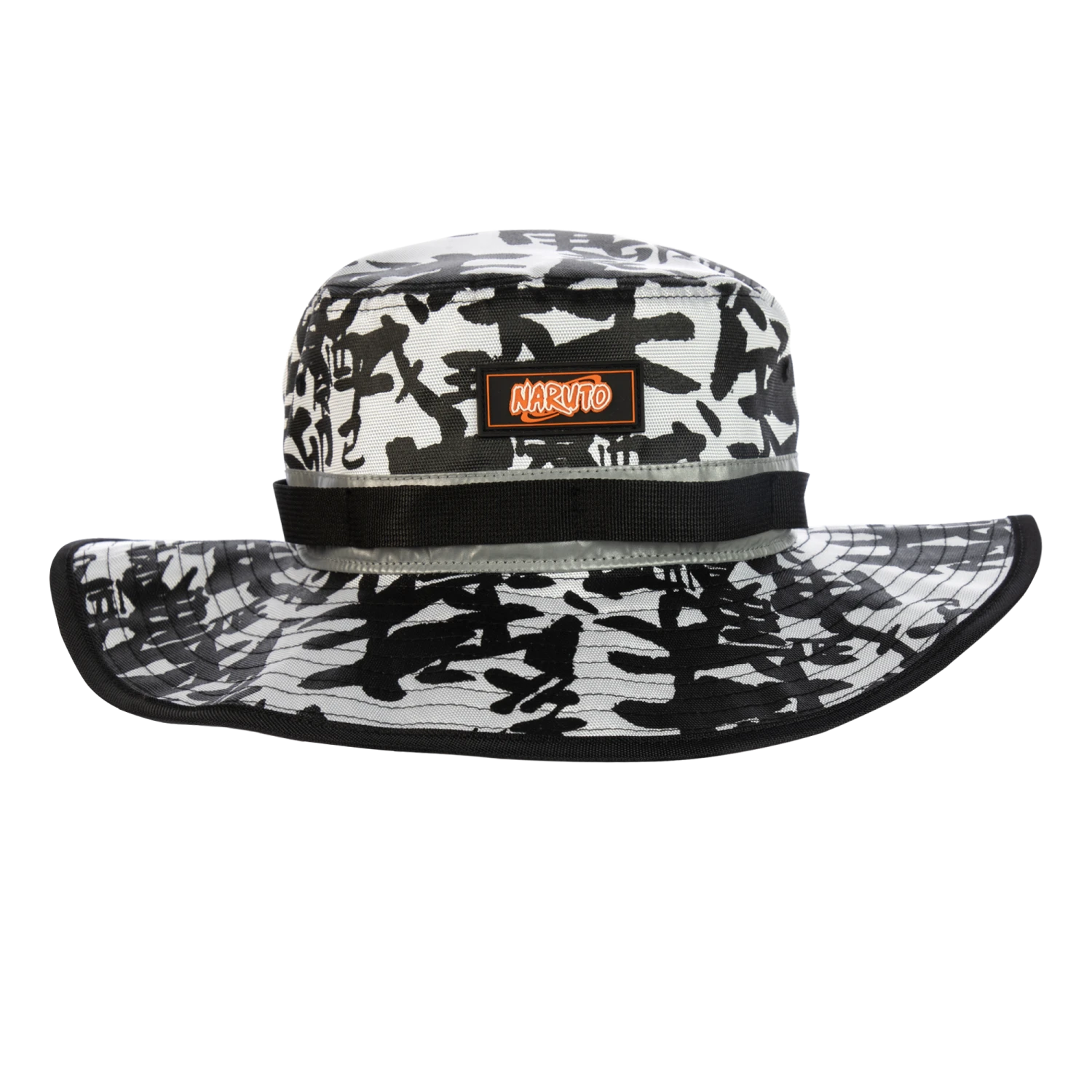 Naruto Allover Black & White Print Boonie Hat 3 Naruto Allover Black & White Print Boonie Hat