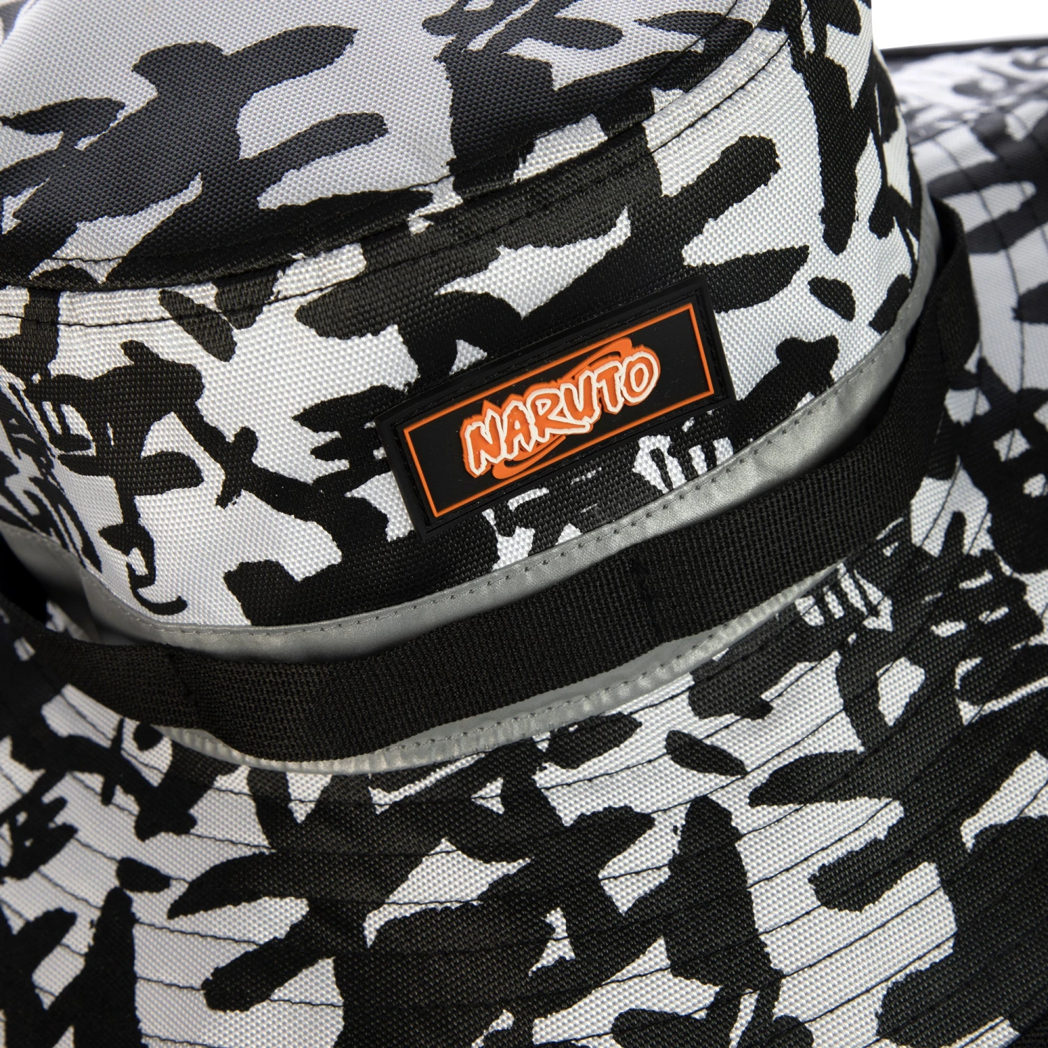 Naruto Allover Black & White Print Boonie Hat 4 Naruto Allover Black & White Print Boonie Hat - Image 2