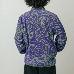 Eva Unit-01 Topography Pattern Purple Polar Fleece -Atsuko Sale Store OWA57ANNGE ecom04