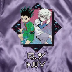 Gon And Killua Purple Satin Jacket -Atsuko Sale Store OWM0WGYHXH 4