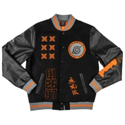NARUTO Hidden Leaf Village Varsity Jacket -Atsuko Sale Store OWM1VLPNAR 01