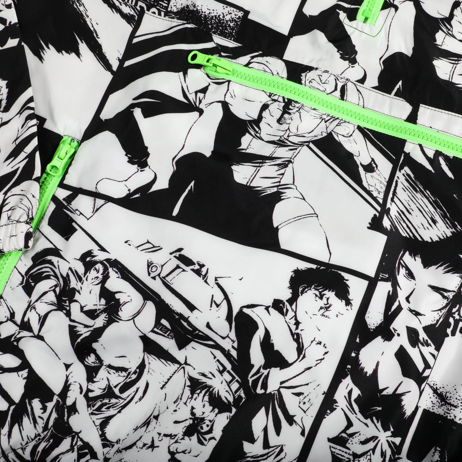 Crew Panels Black And White Packable Anorak 9 Crew Panels Black And White Packable Anorak - Image 7