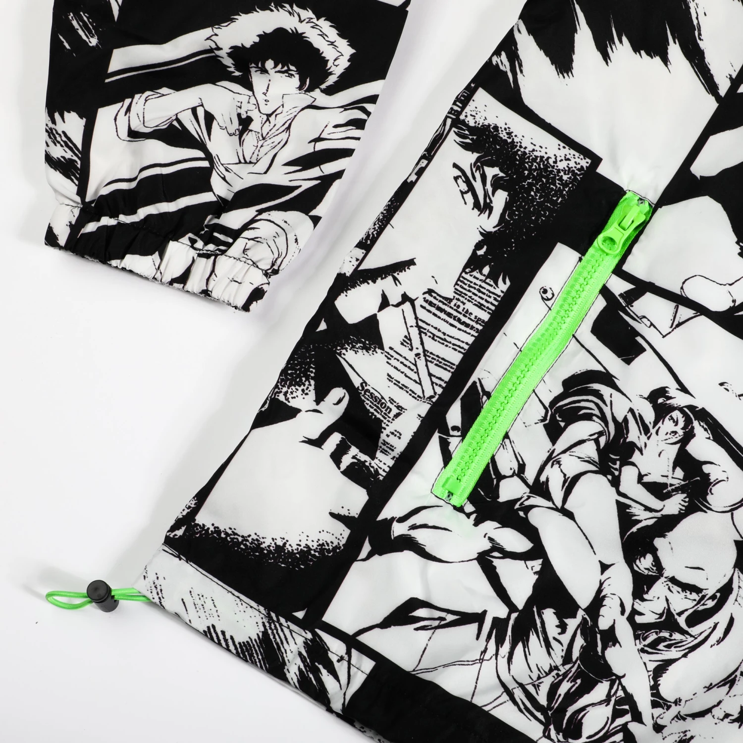 Crew Panels Black And White Packable Anorak 8 Crew Panels Black And White Packable Anorak - Image 6