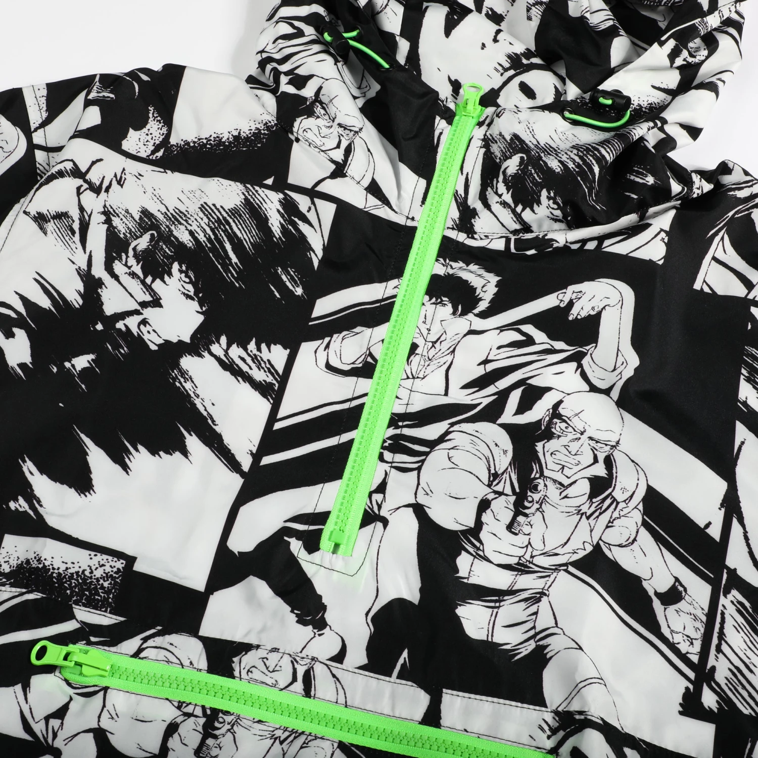 Crew Panels Black And White Packable Anorak 10 Crew Panels Black And White Packable Anorak - Image 8