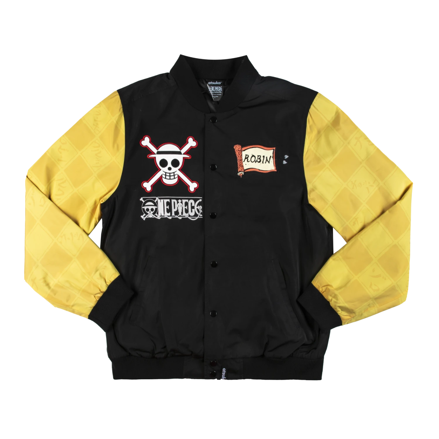 One Piece Nico Robin Black Bomber Jacket 3 One Piece Nico Robin Black Bomber Jacket
