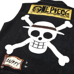 One Piece Luffy Denim Vest 9 One Piece Luffy Denim Vest -Atsuko Sale Store OWM2CXVONP 4